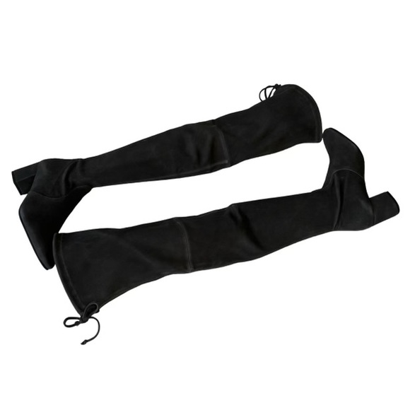 Stuart Weitzman Genna 60 Black Suede Over The Knee Boots Women’s Size 6 - Picture 4 of 9